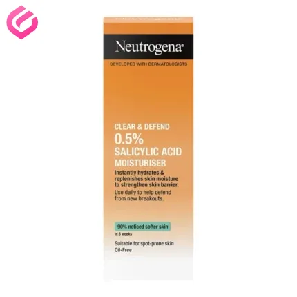 مرطوبکننده نوتروژینا کلیر اند دیفند با 0.5% اسید سالیسیلیک