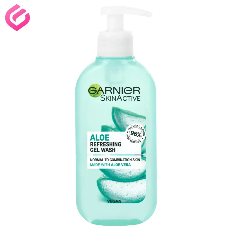 alloe refreshing gel wash-1 ژل شستشوی آلوئه ورا گارنیه