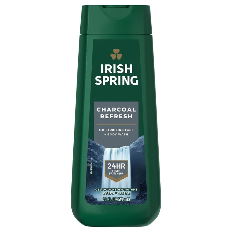 irishspring charocal face-bodywash-2 ژل شستوشوی بدن آیریش اسپرینگ Charcoal Refresh