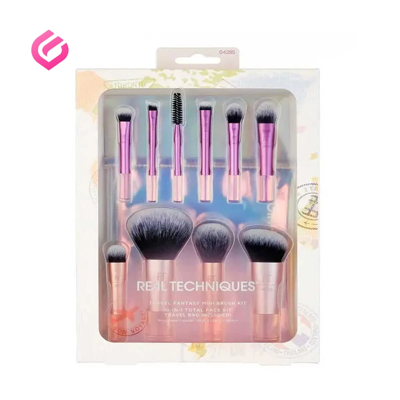 Real-Techniques-Travel-Fantasy-Mini-Brush-Kit ست 10 تایی براش مینی ریل تکنیک مدل Travel Fantasy