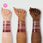 رنگ های ست لیپ گلاس امبر رز ember rose روی پوست