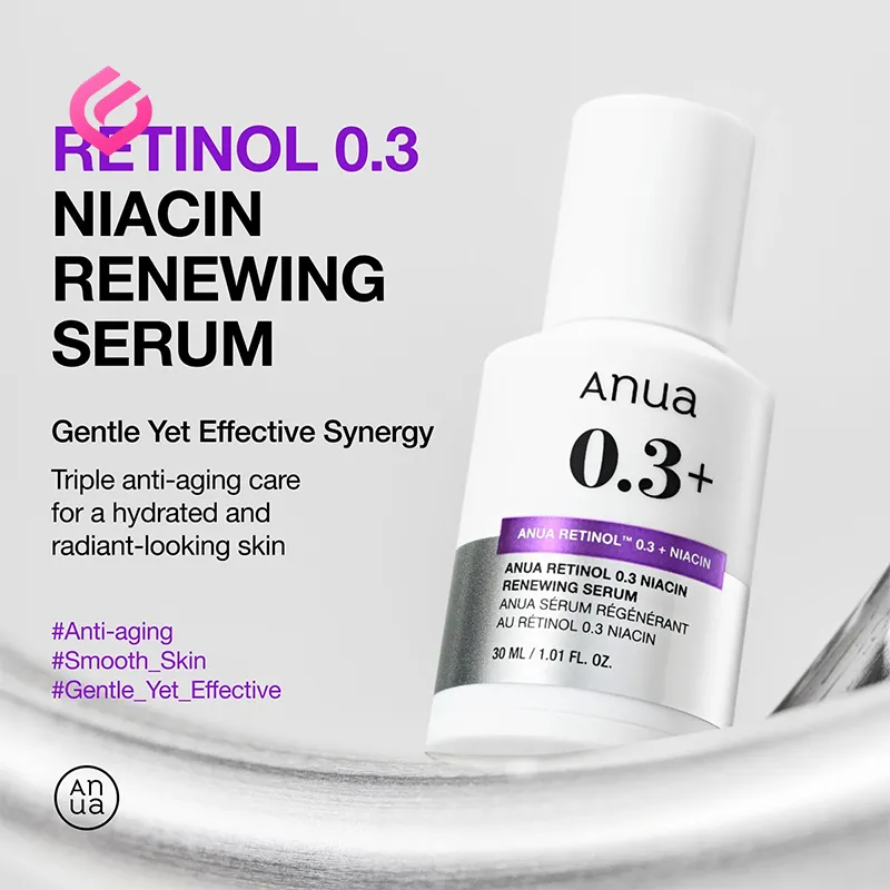 ویژگی های سرم رتینول 0.3 و نیاسینامید آنوا