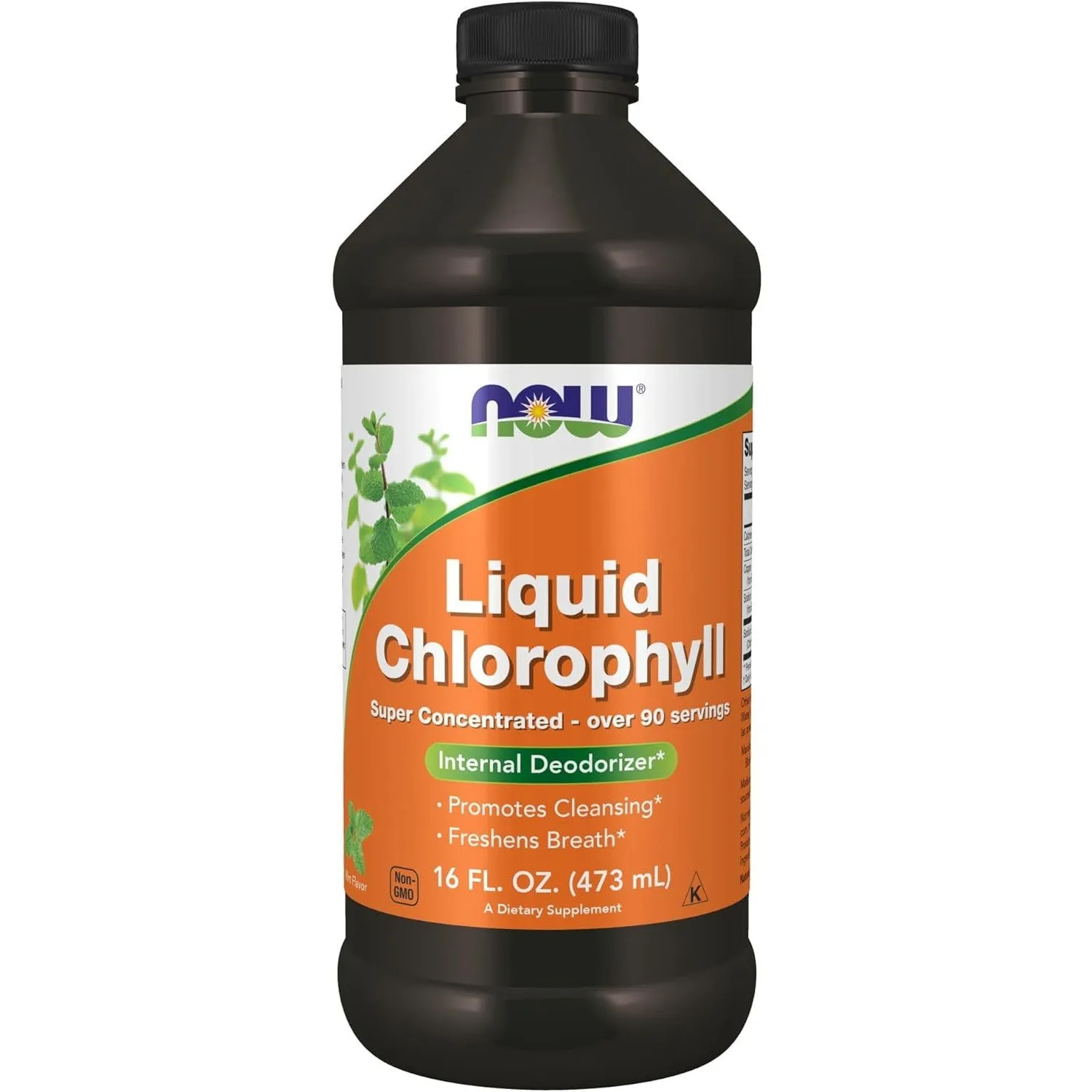 Now-Liquid-Chlorophyll-Super-Concentrated-Mint-Flavor-473ml کلروفیل مایع NOW حجم 473 میلی لیتر - Image 1