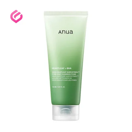 فوم شستشوی عمقی منافذ آنوآ مدل Heartleaf + BHA حجم 150 میلی‌لیتر