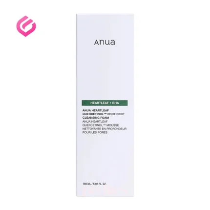 جعبه فوم شستشوی عمقی منافذ آنوآ مدل Heartleaf + BHA حجم 150 میلیلیتر