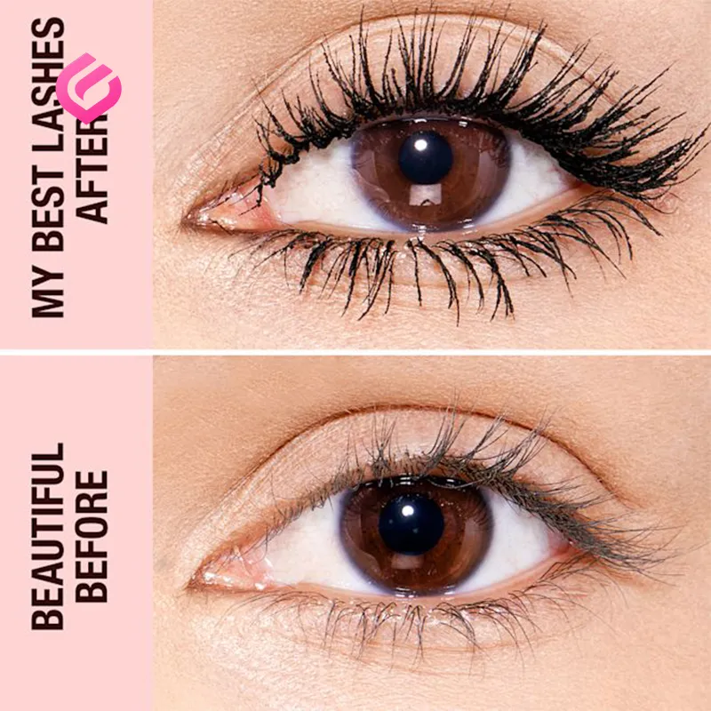 قبل و بعد استفاده از ریمل لیفت و حجمدهنده شارلوت تیلبری