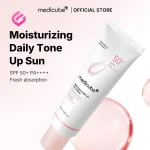 کرم ضدآفتاب روشنکننده مدیکیوب مدل PDRN Pink Tone Up روزانه